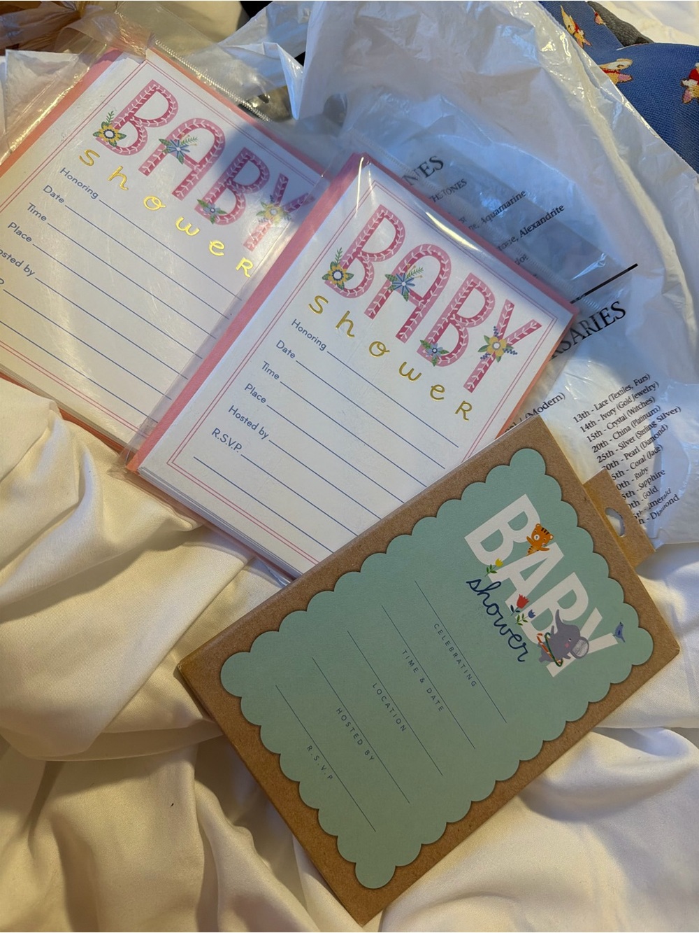 NWT Hallmark Baby Shower Invitations